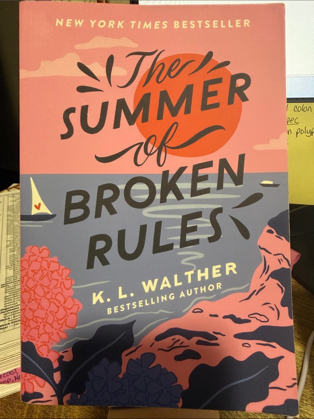 The Summer of Broken Rules by K.L. Walther - Pink & Blue Paperback